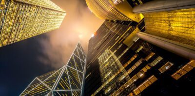 Skyscraper view from the ground