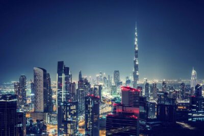 Dubai Night city